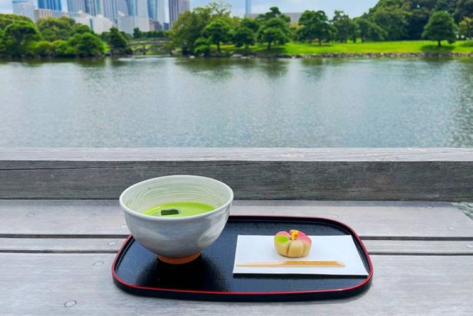 Outdoor tea ceremony in spring