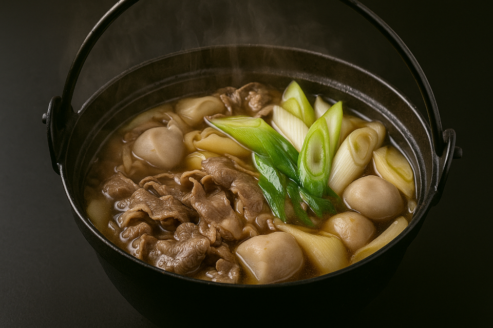 Soy-based stew of taro and beef, enjoyed outdoors (Imoni from Yamagata)
