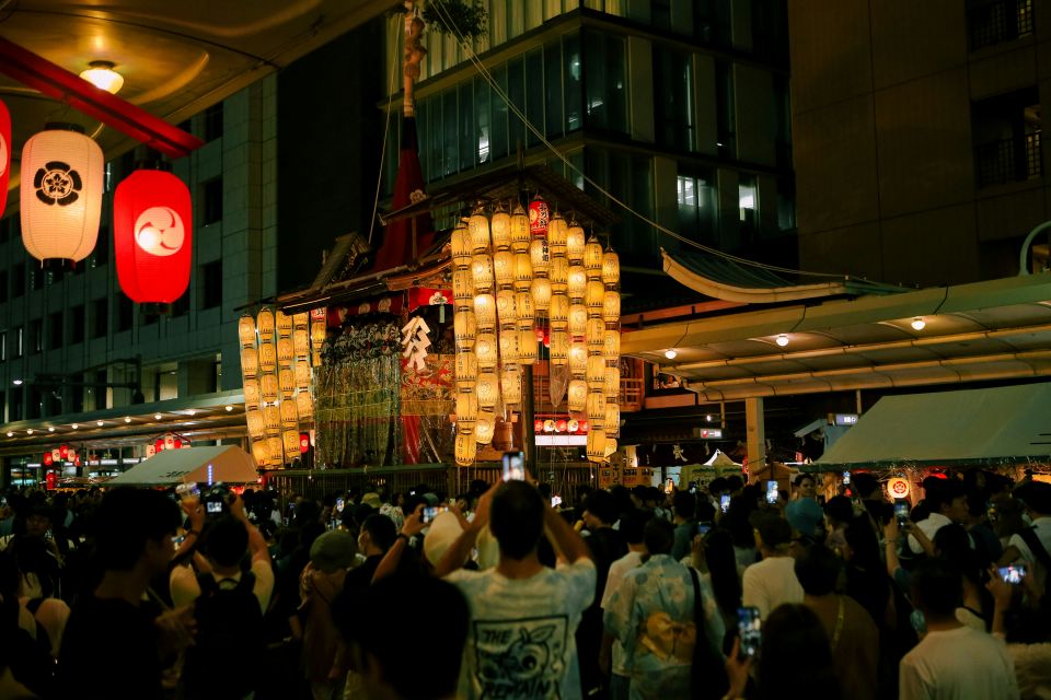 Gion Matsuri festival crowd and traditional floats in Kyoto