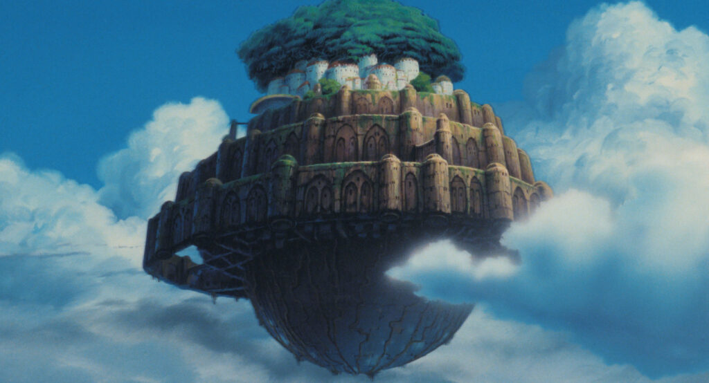 alt="Laputa: Castle in the Sky floating in the sky(空に浮かぶ天空の城ラピュタ)"