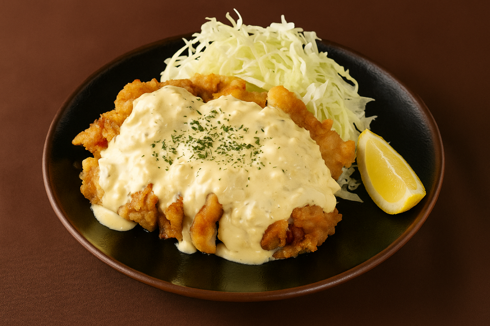 Fried chicken with tartar sauce (Chicken Nanban from Miyazaki)