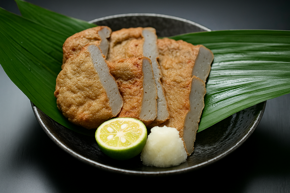 Deep-fried fish cake made with tiny fish (Jakoten from Ehime)