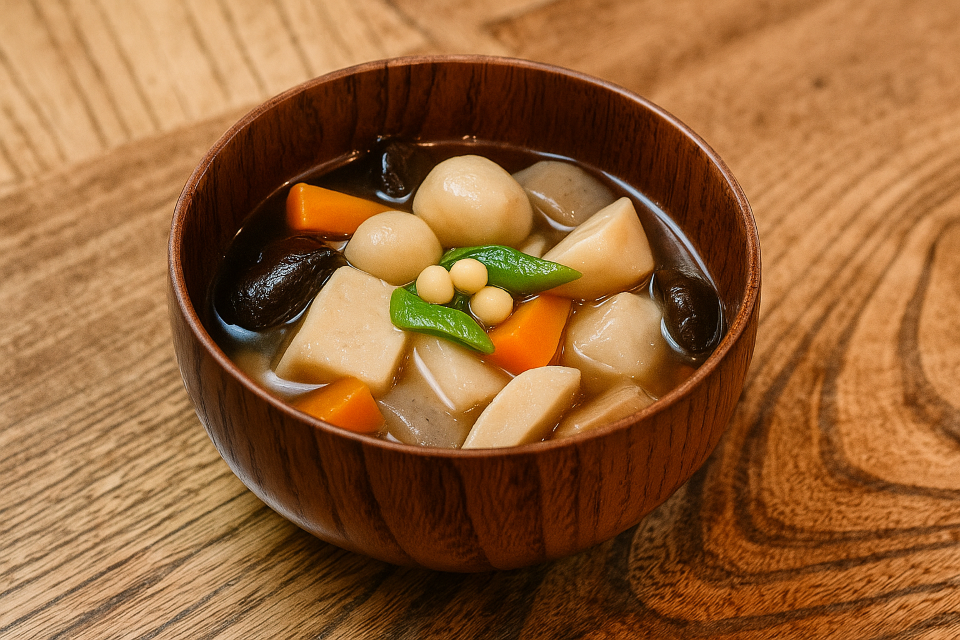 Thick vegetable soup with seafood (Noppe-jiru from Niigata)