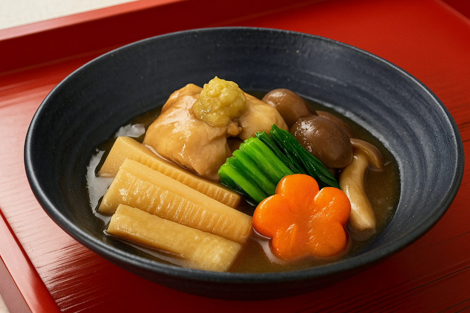 Simmered duck with wheat gluten and vegetables (Jibu-ni from Ishikawa)
