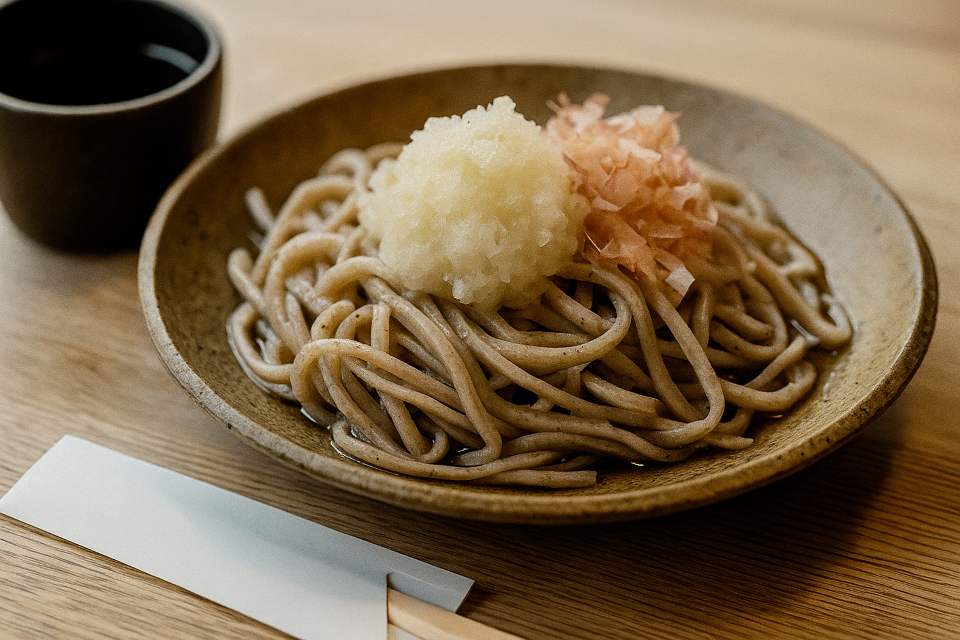 Cold soba noodles with grated radish (Echizen Oroshi Soba from Fukui)