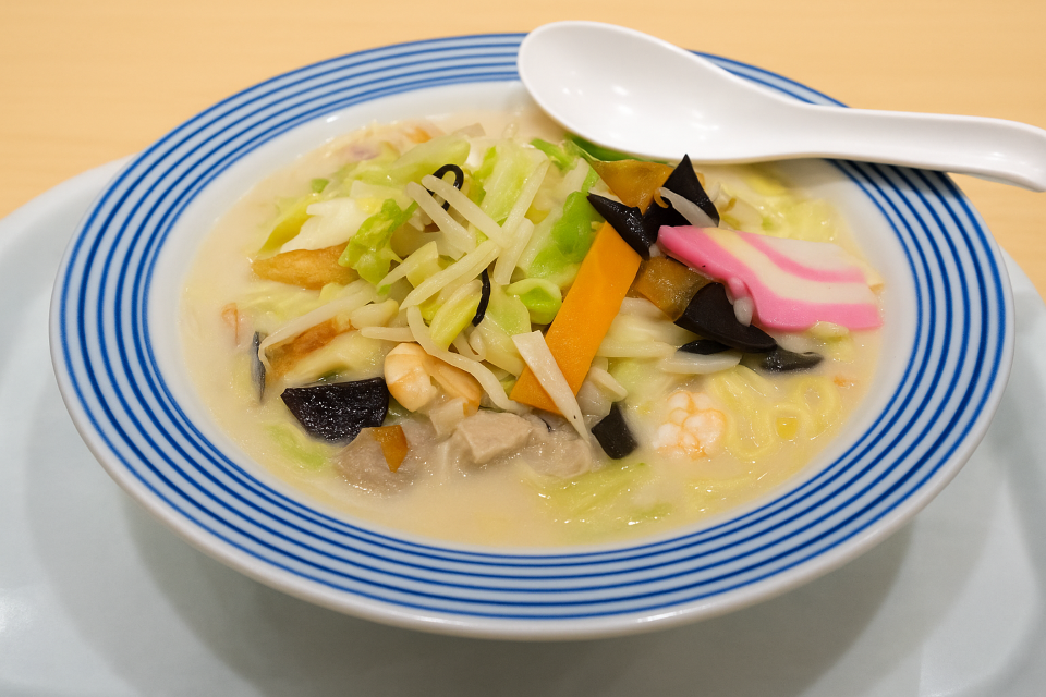 Noodle soup with pork, seafood, and vegetables (Champon from Nagasaki)