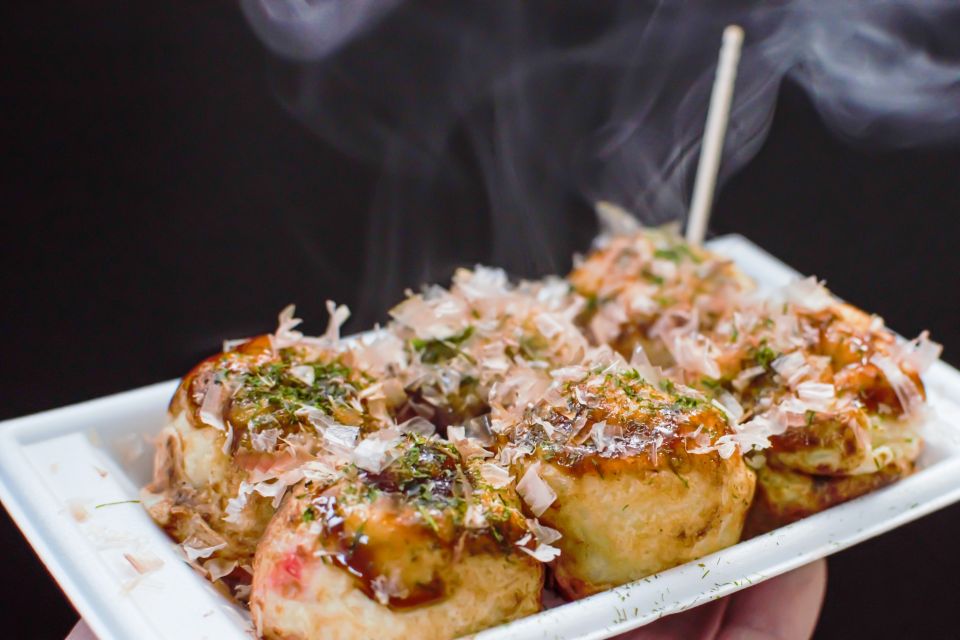 Takoyaki food stall at a Japanese summer festival