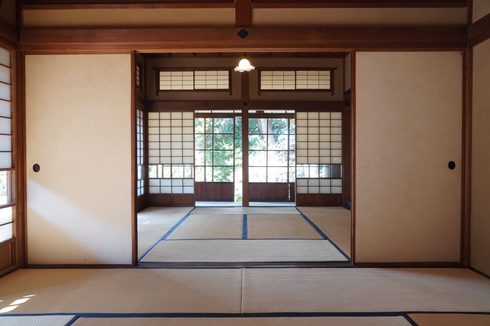 Open sliding doors in a Japanese house designed for cross ventilation