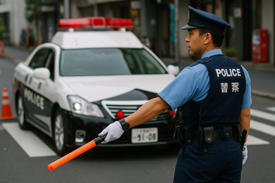 Foreign traveler calling emergency services in Japan