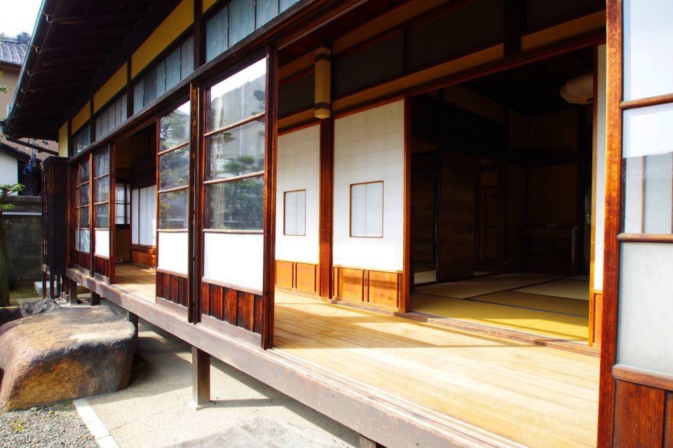Traditional Japanese house with engawa and shade trees